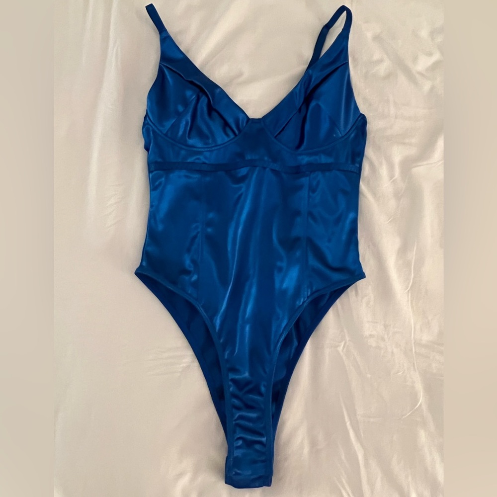 Blue bodysuit
